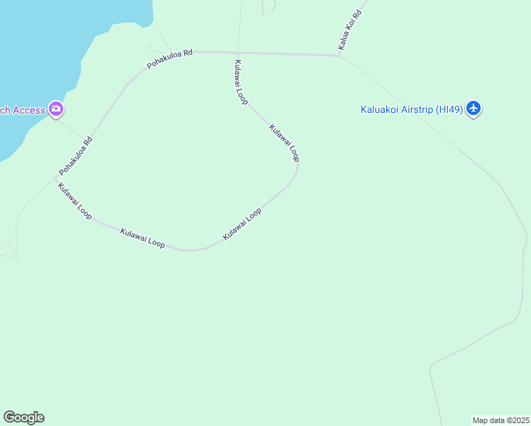 map of restaurants, bars, coffee shops, grocery stores, and more near 118 Kulawai Loop in Maunaloa