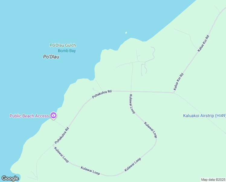 map of restaurants, bars, coffee shops, grocery stores, and more near 4130 Pohakuloa Road in Maunaloa