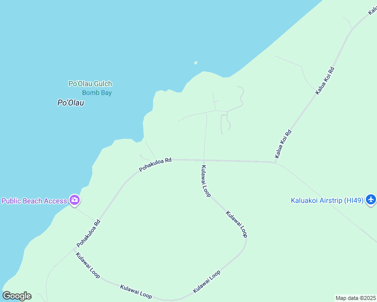 map of restaurants, bars, coffee shops, grocery stores, and more near 23 Kulawai Place in Maunaloa