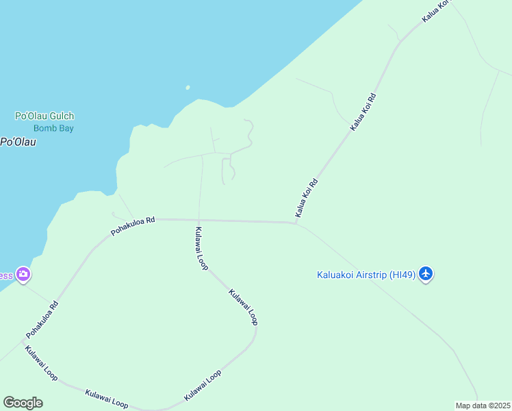 map of restaurants, bars, coffee shops, grocery stores, and more near 3956 Pohakuloa Road in Maunaloa