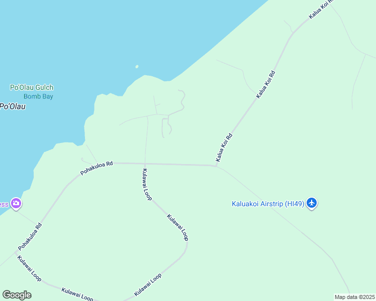 map of restaurants, bars, coffee shops, grocery stores, and more near 3956 Pohakuloa Road in Maunaloa