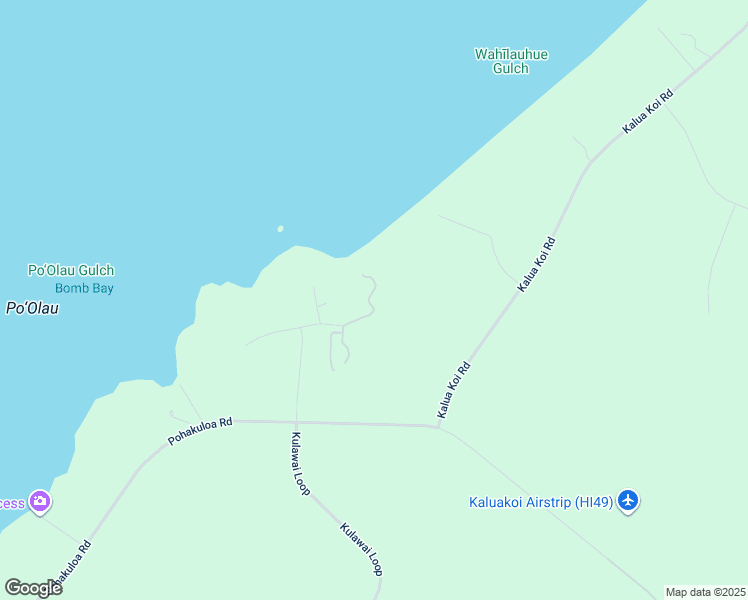 map of restaurants, bars, coffee shops, grocery stores, and more near 175 Kaula Ili Way in Maunaloa