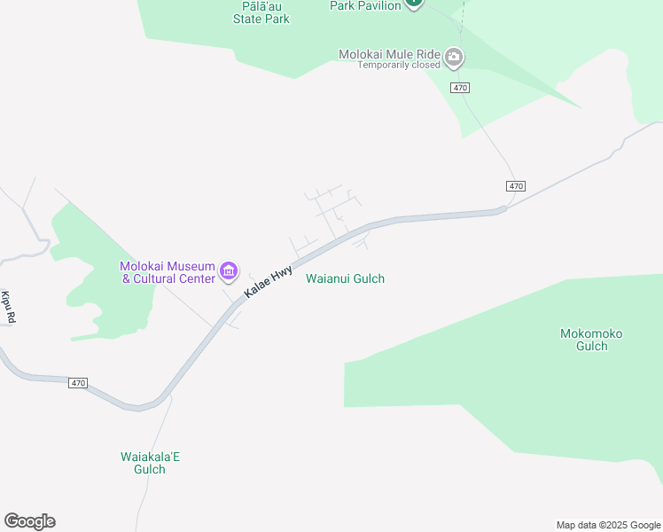 map of restaurants, bars, coffee shops, grocery stores, and more near 41 Aka Place in Kualapuu