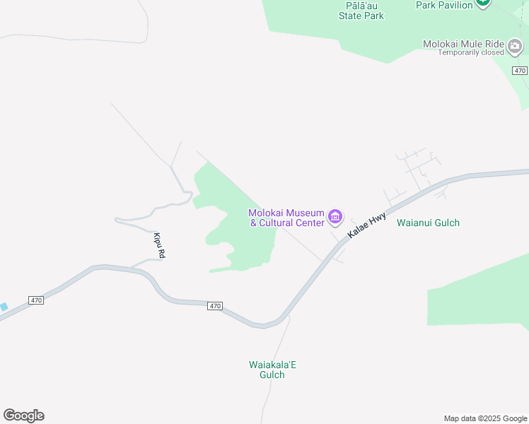 map of restaurants, bars, coffee shops, grocery stores, and more near Ahe Place in Kualapuu