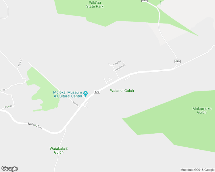 map of restaurants, bars, coffee shops, grocery stores, and more near 47 Kalae Highway in Kaunakakai