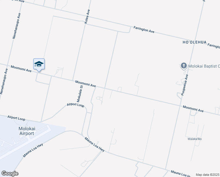 map of restaurants, bars, coffee shops, grocery stores, and more near 71 Moomomi Avenue in Kualapuu