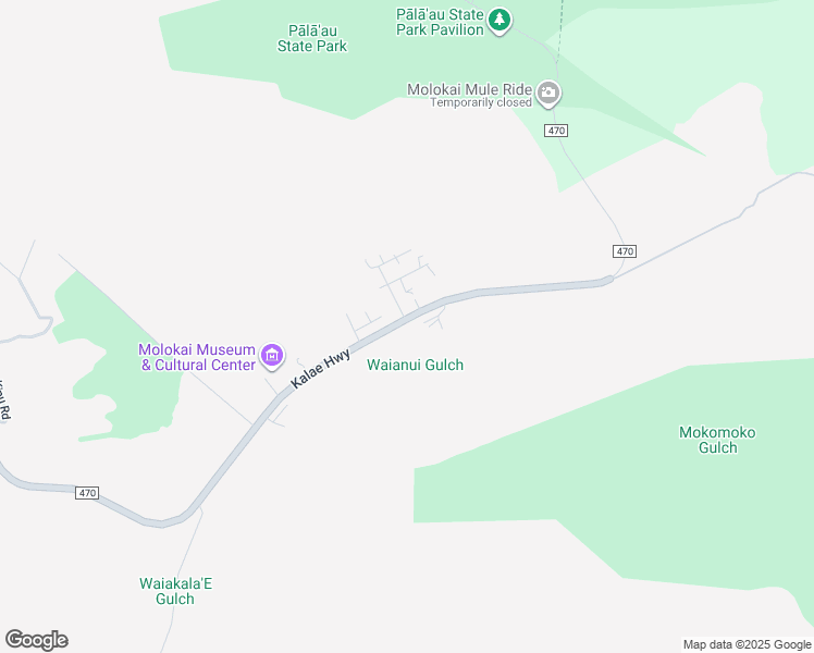 map of restaurants, bars, coffee shops, grocery stores, and more near 2144 Kalae Highway in Kualapuu