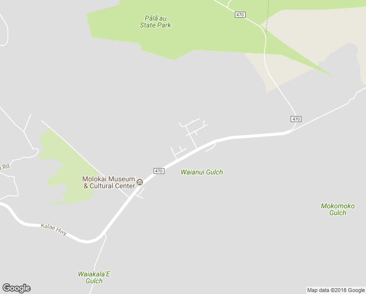 map of restaurants, bars, coffee shops, grocery stores, and more near 2121 Akeu Way in Kualapuu