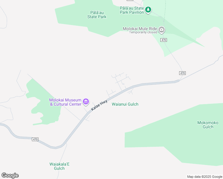 map of restaurants, bars, coffee shops, grocery stores, and more near 42 Koala Way in Kualapuu