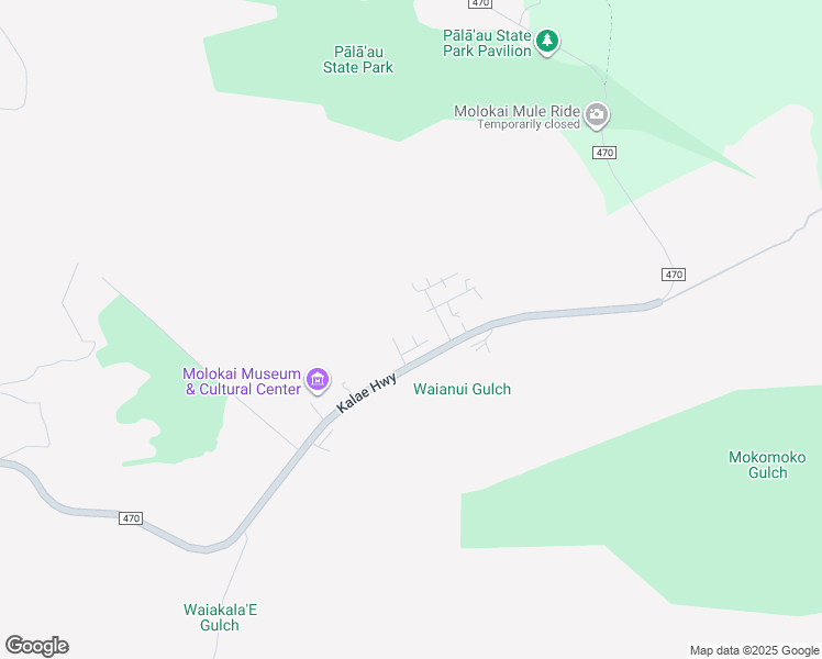 map of restaurants, bars, coffee shops, grocery stores, and more near 42 Koala Way in Kualapuu