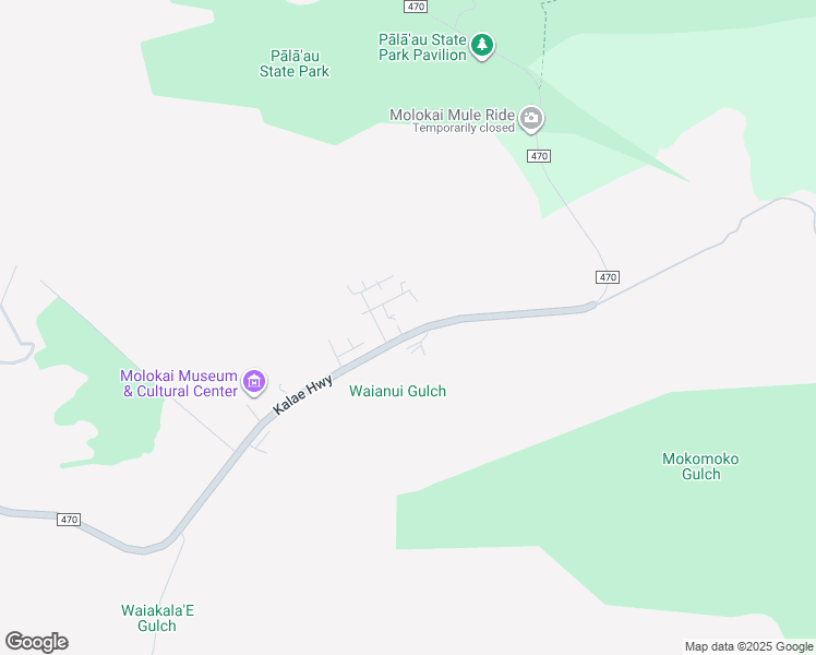 map of restaurants, bars, coffee shops, grocery stores, and more near 2175 Kalae Highway in Kualapuu