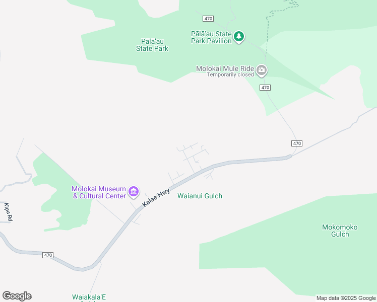 map of restaurants, bars, coffee shops, grocery stores, and more near 2168 Analu Road in Kualapuu