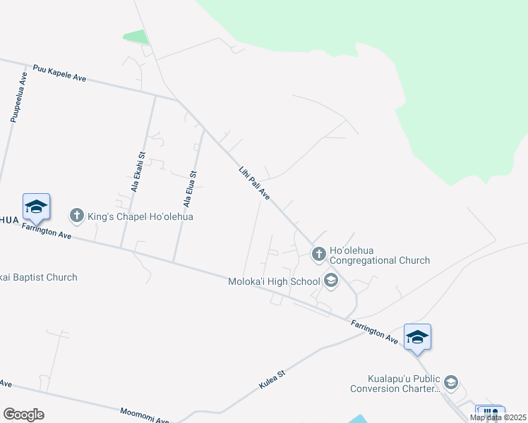 map of restaurants, bars, coffee shops, grocery stores, and more near 780 Ala Ekolu Street in Ho'olehua