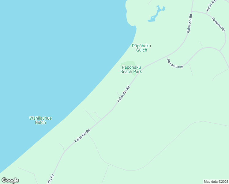 map of restaurants, bars, coffee shops, grocery stores, and more near 3036 Kalua Koi Road in Kaunakakai