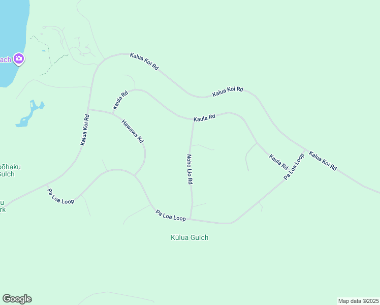 map of restaurants, bars, coffee shops, grocery stores, and more near 91 Noho Lio Road in Kaunakakai