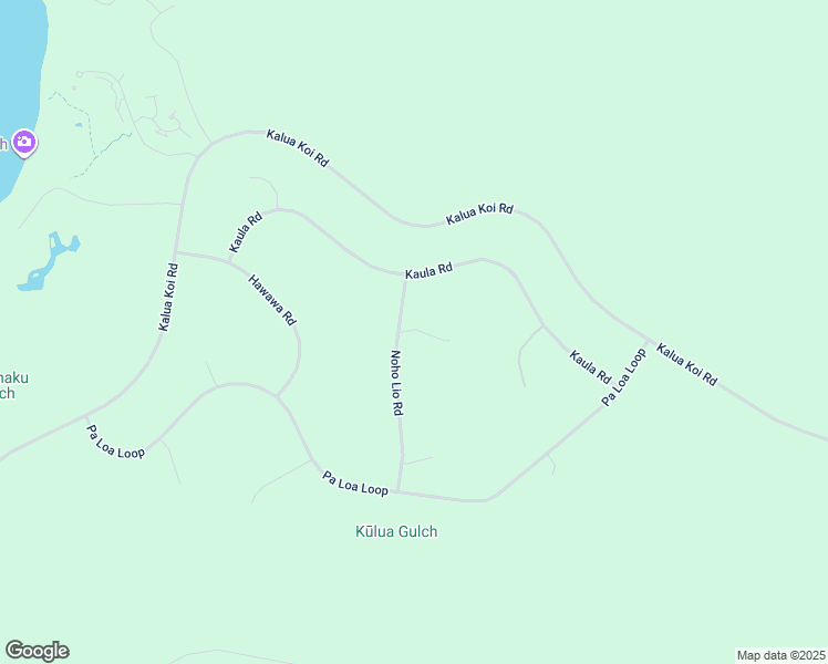 map of restaurants, bars, coffee shops, grocery stores, and more near 91 Noho Lio Road in Kaunakakai