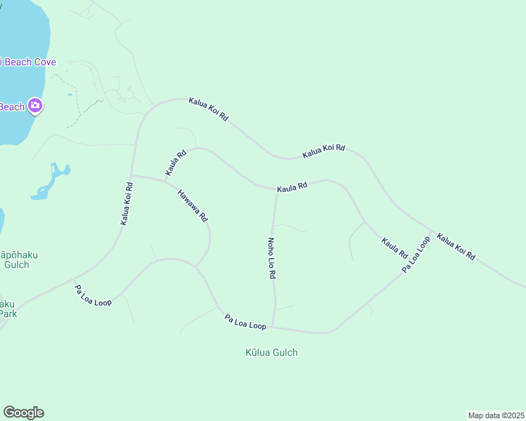 map of restaurants, bars, coffee shops, grocery stores, and more near 66 Noho Lio Road in Maunaloa
