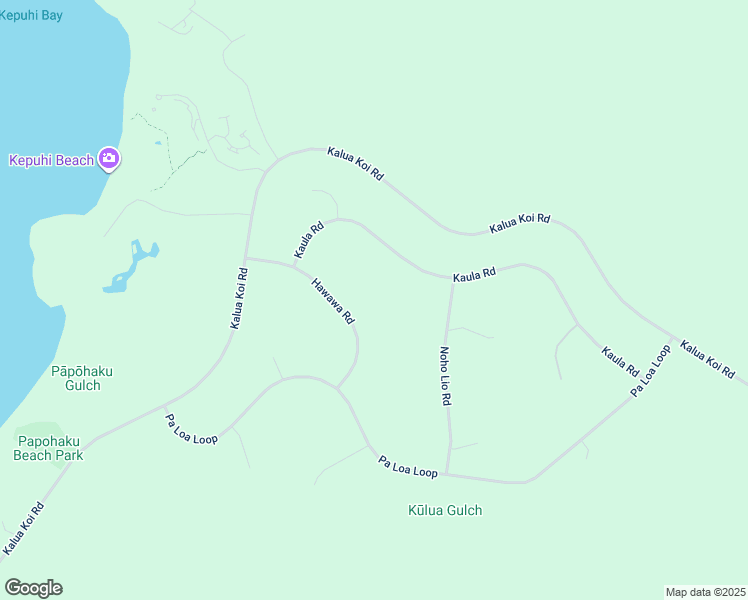 map of restaurants, bars, coffee shops, grocery stores, and more near 185 Awawa Road in Maunaloa