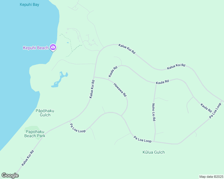 map of restaurants, bars, coffee shops, grocery stores, and more near 89 Awawa Road in Maunaloa