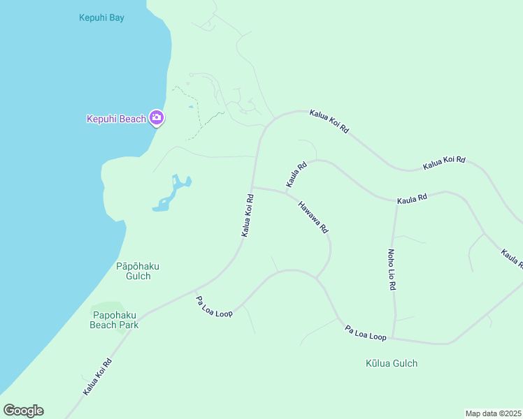 map of restaurants, bars, coffee shops, grocery stores, and more near Kalua Koi Road in Maui County