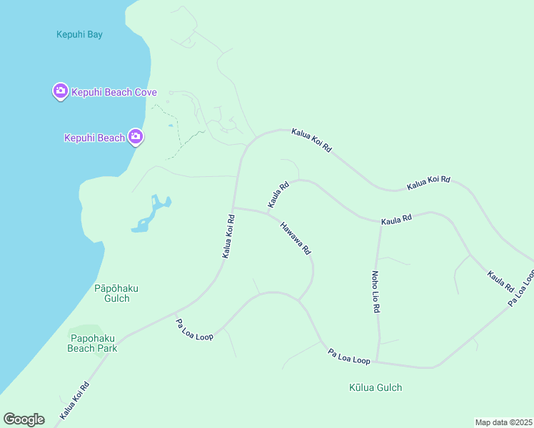 map of restaurants, bars, coffee shops, grocery stores, and more near 89 Awawa Road in Maunaloa