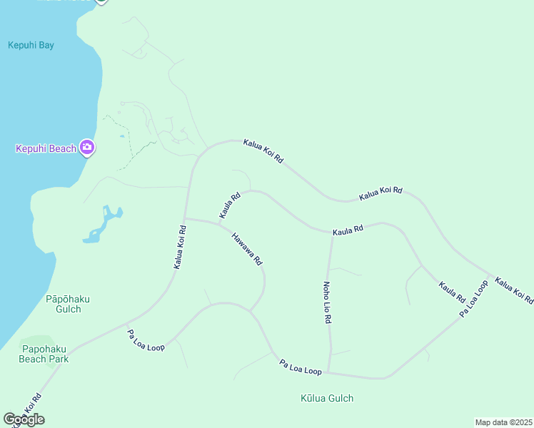 map of restaurants, bars, coffee shops, grocery stores, and more near 435 Kalua Koi Road in Maunaloa