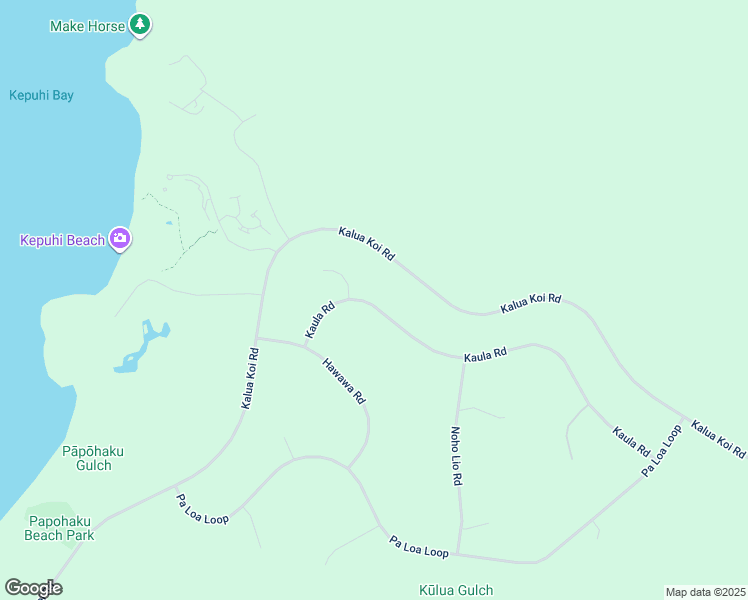 map of restaurants, bars, coffee shops, grocery stores, and more near 450 Kaula Road in Maunaloa