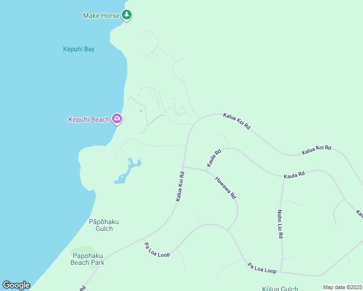 map of restaurants, bars, coffee shops, grocery stores, and more near 0 Kaiaka Road in Maunaloa