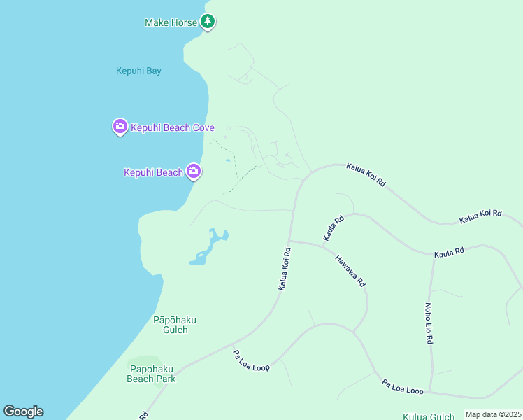 map of restaurants, bars, coffee shops, grocery stores, and more near 0 Kaiaka Road in Maunaloa