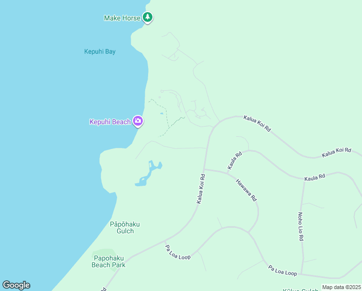 map of restaurants, bars, coffee shops, grocery stores, and more near 0 Kaiaka Road in Maunaloa