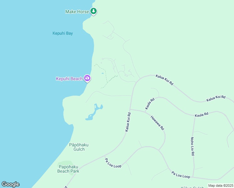 map of restaurants, bars, coffee shops, grocery stores, and more near 0 Kaiaka Road in Maunaloa