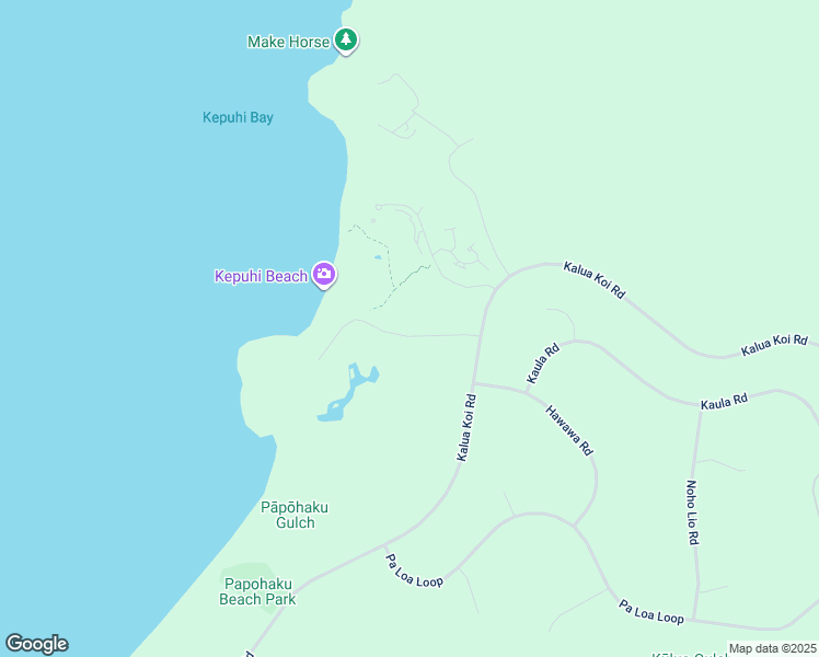 map of restaurants, bars, coffee shops, grocery stores, and more near 0 Kaiaka Road in Maunaloa