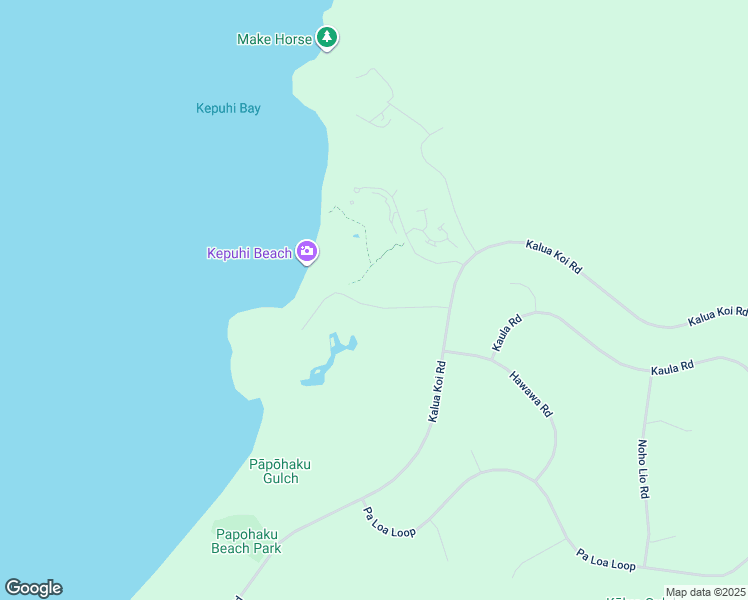 map of restaurants, bars, coffee shops, grocery stores, and more near 120 Kaiaka Road in Maunaloa