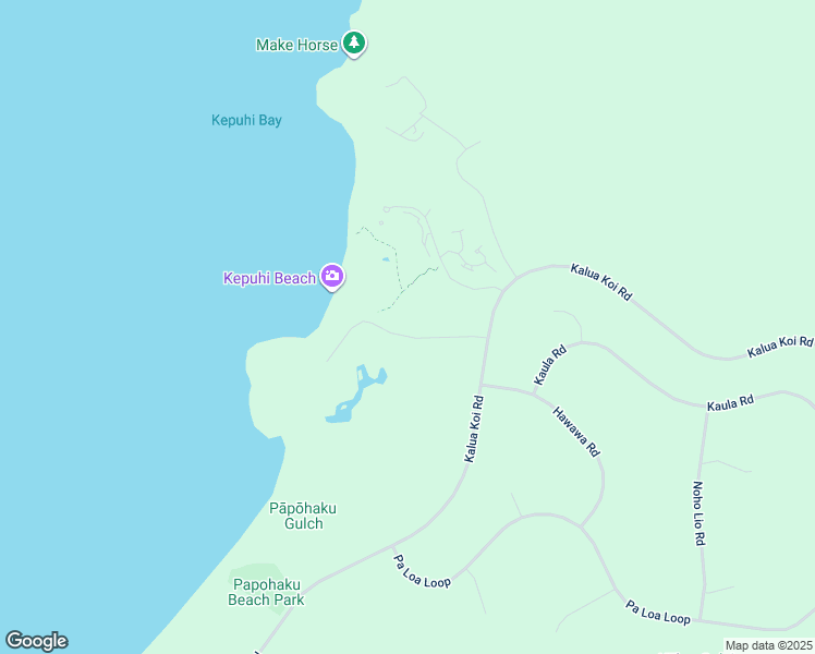 map of restaurants, bars, coffee shops, grocery stores, and more near 120 Kaiaka Road in Maunaloa