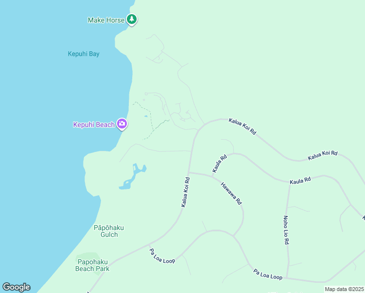 map of restaurants, bars, coffee shops, grocery stores, and more near 30 Kaiaka Road in Maunaloa