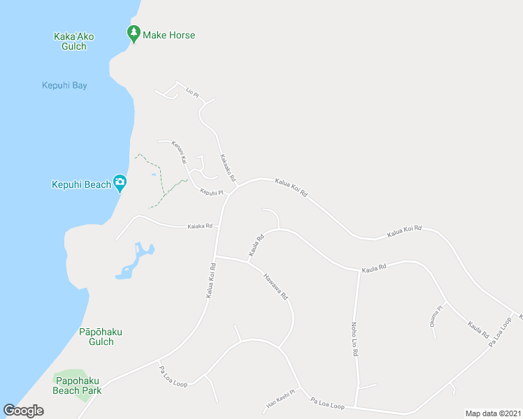 map of restaurants, bars, coffee shops, grocery stores, and more near 30 Hulimoku Place in Maunaloa