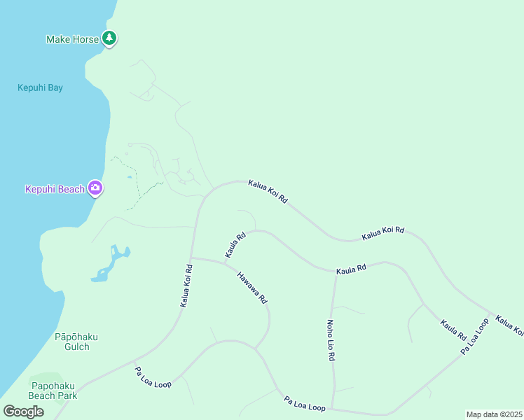 map of restaurants, bars, coffee shops, grocery stores, and more near 30 Hulimoku Place in Maunaloa