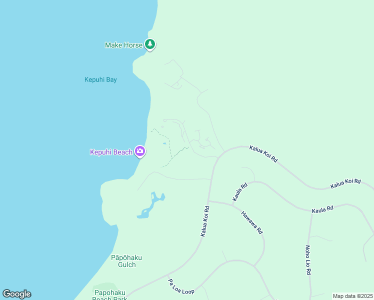 map of restaurants, bars, coffee shops, grocery stores, and more near 50 Kepuhi Place in Maunaloa