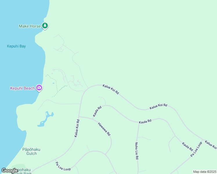 map of restaurants, bars, coffee shops, grocery stores, and more near Kalua Koi Road in Maui County