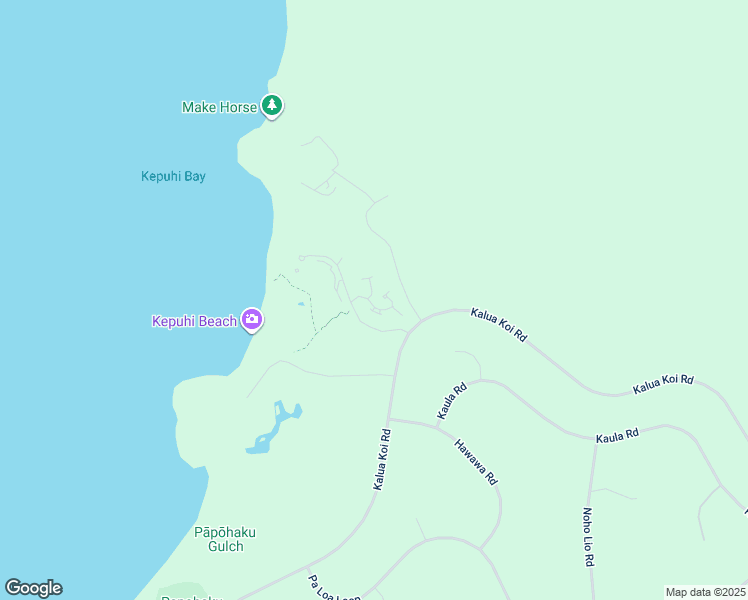 map of restaurants, bars, coffee shops, grocery stores, and more near 50 Kepuhi Place in Maunaloa