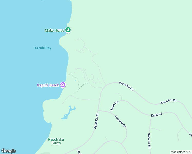 map of restaurants, bars, coffee shops, grocery stores, and more near 50 Kepuhi Place in Maunaloa