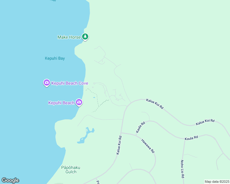 map of restaurants, bars, coffee shops, grocery stores, and more near 50 Kepuhi Place in Maunaloa
