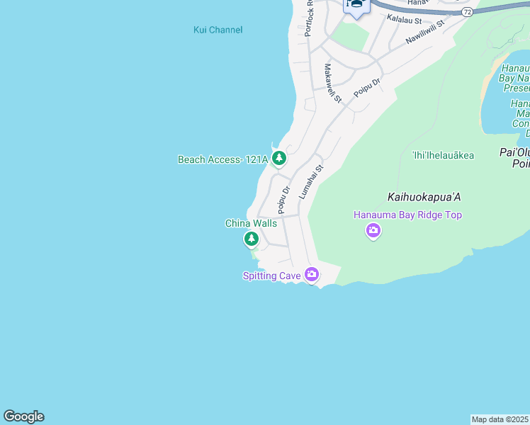 map of restaurants, bars, coffee shops, grocery stores, and more near 104 Poipu Drive in Honolulu