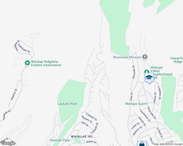 map of restaurants, bars, coffee shops, grocery stores, and more near 2255 Nuna Street in Honolulu