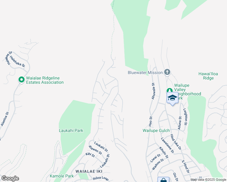 map of restaurants, bars, coffee shops, grocery stores, and more near 2177 Laukahi Street in Honolulu
