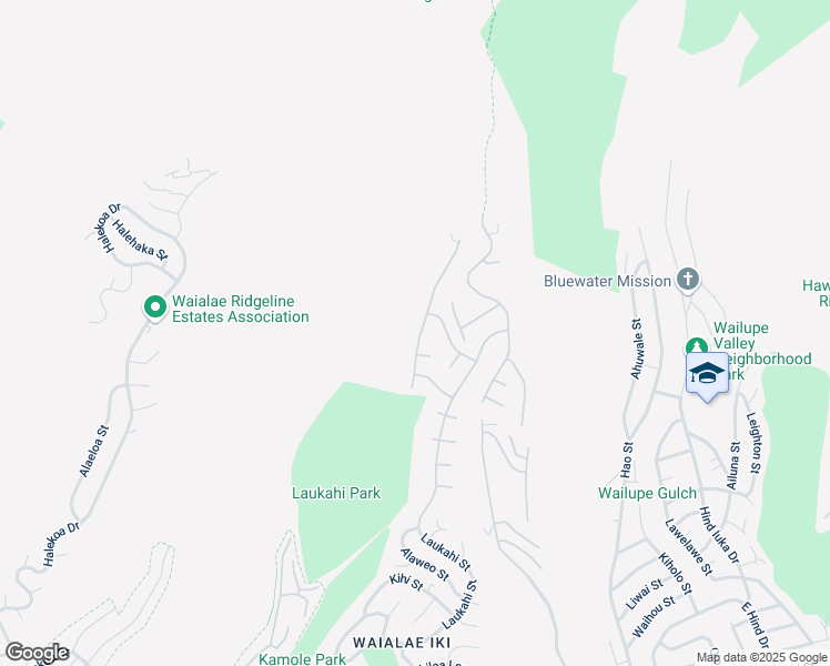 map of restaurants, bars, coffee shops, grocery stores, and more near 2208 Halakau Street in Honolulu