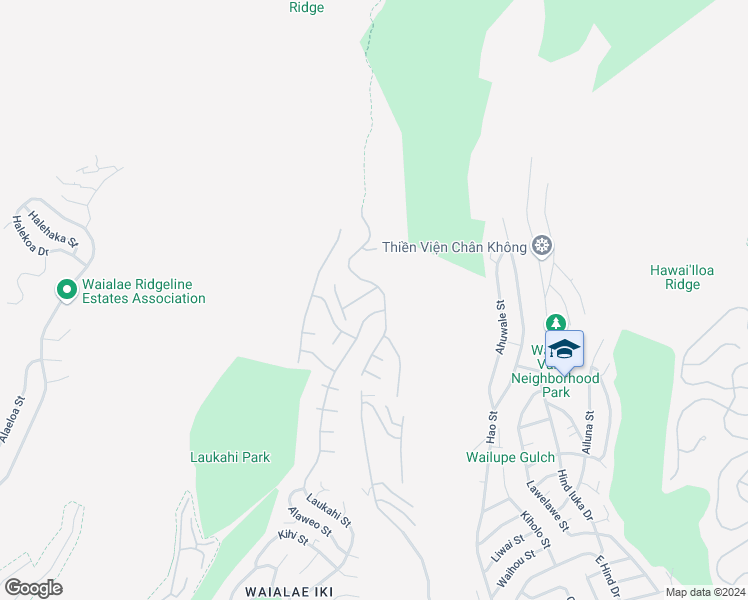 map of restaurants, bars, coffee shops, grocery stores, and more near 2239 Piimauna Street in Honolulu