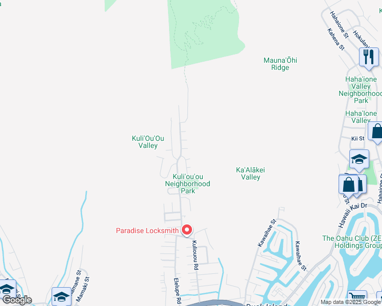 map of restaurants, bars, coffee shops, grocery stores, and more near 623 Hoehoe Place in Honolulu