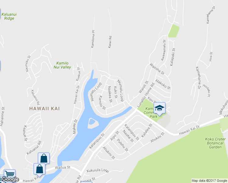 map of restaurants, bars, coffee shops, grocery stores, and more near 7131 Kukii Street in Honolulu