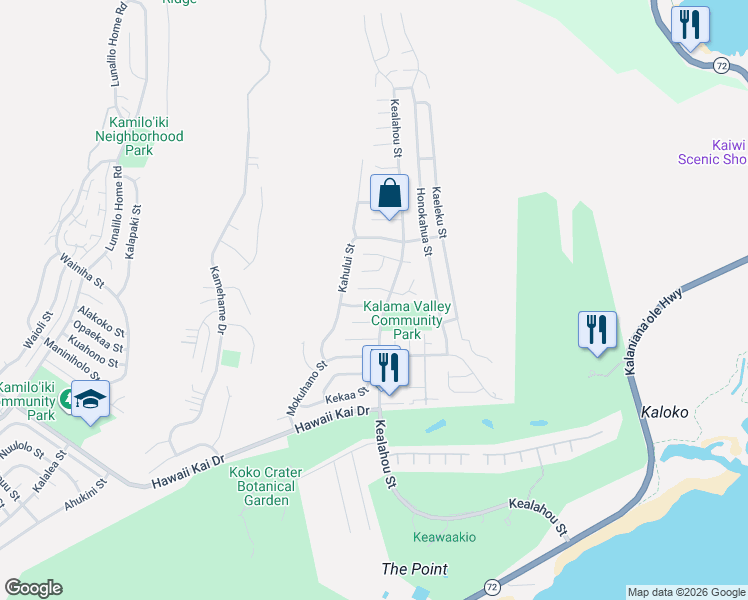 map of restaurants, bars, coffee shops, grocery stores, and more near in Honolulu